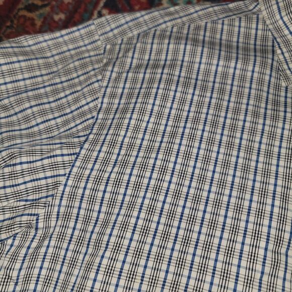 RARE FACONNABLE Albert Goldberg France Mens Dress Button Up Casual Plaid Shirt S - Picture 15 of 16